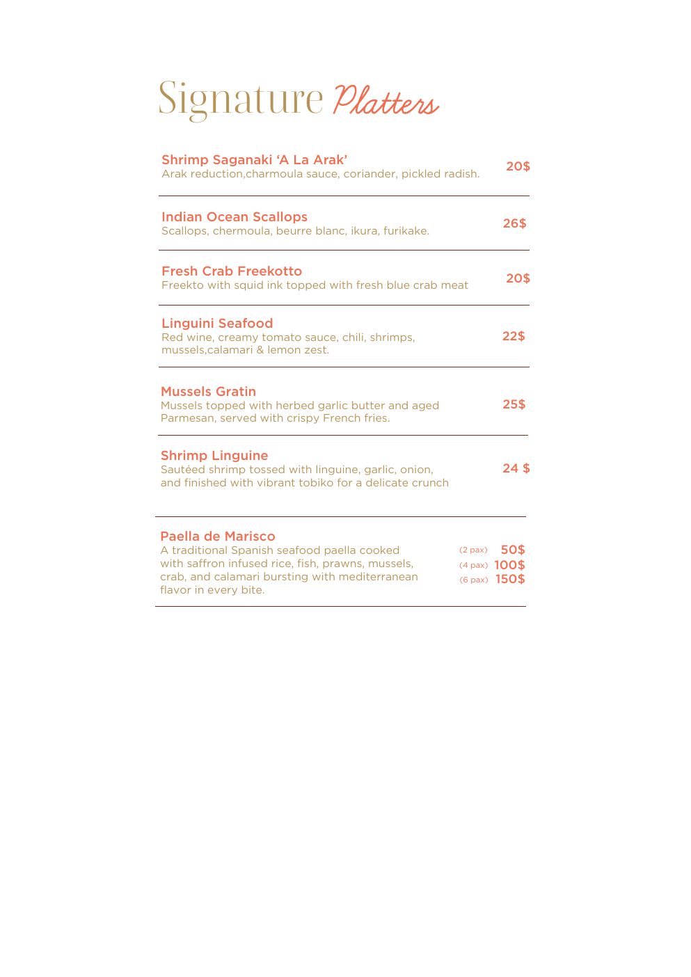 KYMA food menu page 3